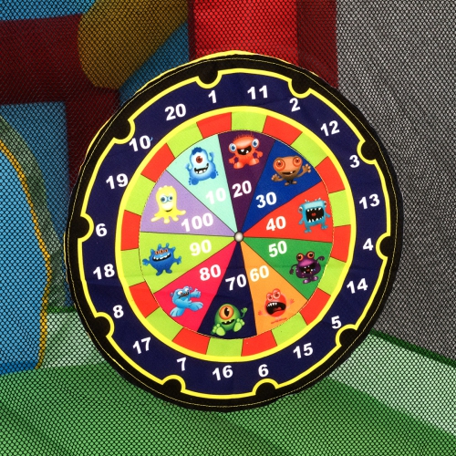 Topbuy Inflatable Castle Bounce House Kids Slide Jumping Playhouse with Ball Pit and Dart Board