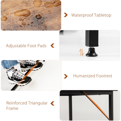 Topbuy L-Shaped Corner Computer Desk Home Office Writing Study Workstation w/Storage Shelves