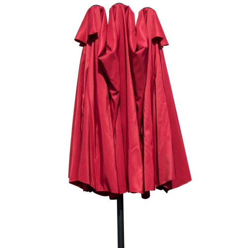 Topbuy 15' Patio Umbrella Double-Sided Outdoor Shade Offset Wine Red