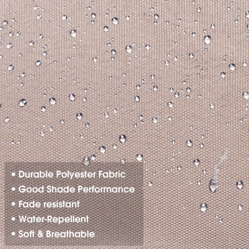 Parasol de patio à inclinaison automatique de TopBuy avec 2 évents beige/bourgogne/Havane/Orange