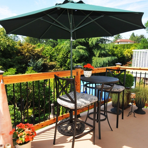 Topbuy 18" Round Umbrella Base Stand Cast Iron Heavy Duty 23 Lbs