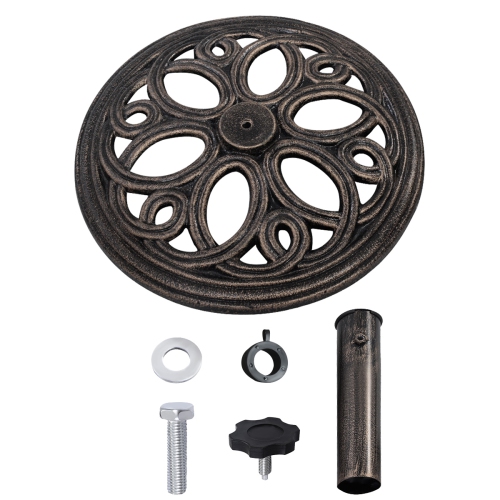 Topbuy 18" Round Umbrella Base Stand Cast Iron Heavy Duty 23 Lbs