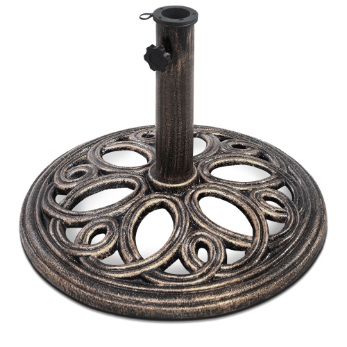 Topbuy 18" Round Umbrella Base Stand Cast Iron Heavy Duty 23 Lbs