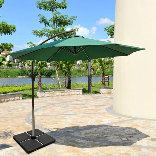 Topbuy Square Cantilever Offset Umbrella Weights Base Water/Sand Filled