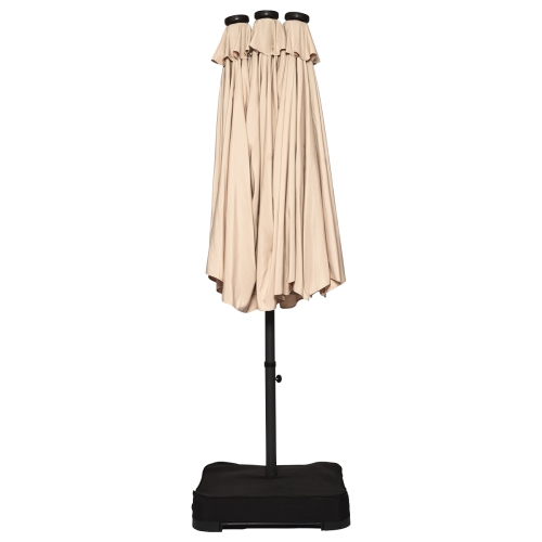 Topbuy 15' Outdoor LED Patio Double-Sided Umbrella w/Base