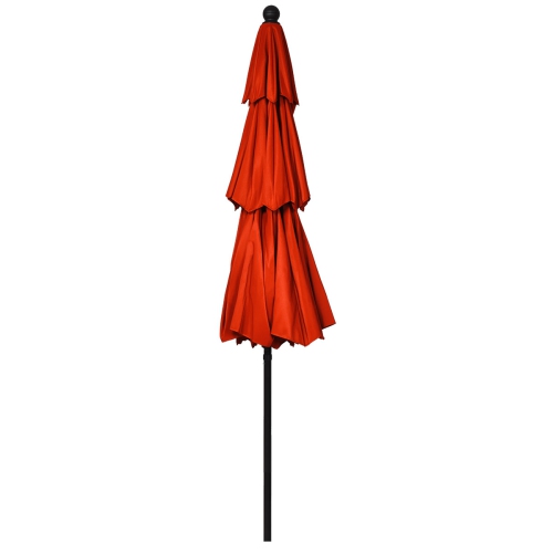 Topbuy Outdoor Auto-tilt Patio Market Umbrella W/ Double Vented Beige/ Burgundy/ Tan/ Orange