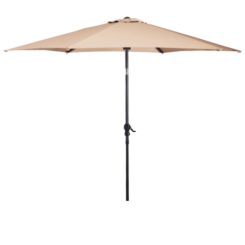Topbuy Patio 9' Outdoor Steel Market Backyard Garden Patio Table Umbrella