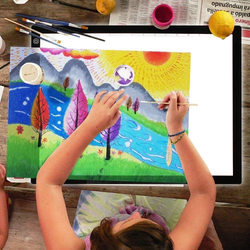 Carnet de dessin de repérage à DEL A4 avec adaptateur, luminosité réglable pour le pochoir, animation 2D, calligraphie, gaufrage, collimage,