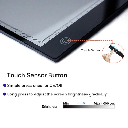 A4 LED Light Box Tracer Drawing Pad with Adapter, Dimmable Brightness for Stenciling, 2D Animation, Calligraphy, Embossing, Sketching & Drawing,