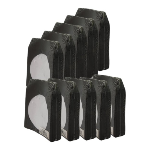 BestDuplicator Black Cd/Dvd Paper Media Sleeves Envelopes with Flap and Clear Window (1000 Sleeves)