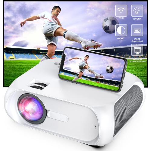 Mini projecteur d’extérieur Wi-Fi BOMAKER S5, HD intégrale, 1080p pris en charge, projecteur de films d’extérieur portatif, duplication d’écran sans