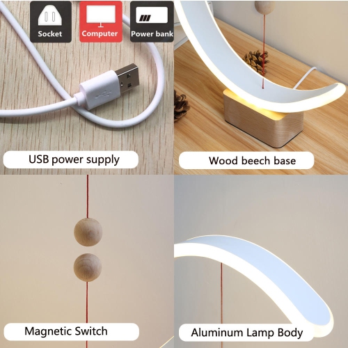 Lampe d'équilibre Heng de 3000 k, lampe USB à DEL à interrupteur