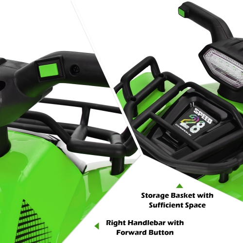 Gymax 6V 4 Wheels ATV Quad Ride On Car Kids Ride-On Toy w/ Music Horn LED Light