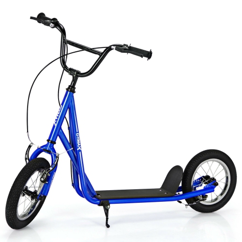 GYMAX  Kick Scooter Carbon Steel Frame W/12" Air Filled Wheel Youth Kids