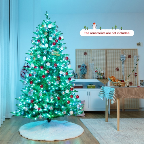 Gymax 7 FT Pre-lit Artificial Christmas Tree w/ APP Control & 15 Lighting Modes