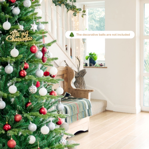 Gymax 7 FT Pre-lit Artificial Christmas Tree w/ APP Control & 15 Lighting Modes