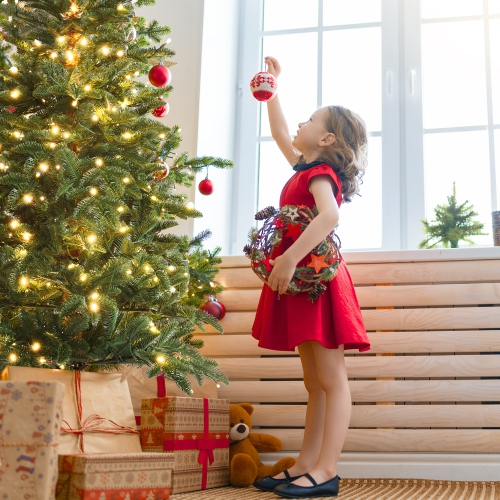 Gymax 6 FT Pre-Lit Artificial Slim Pencil Christmas Tree Faux-Pine Tree w/ LED lights