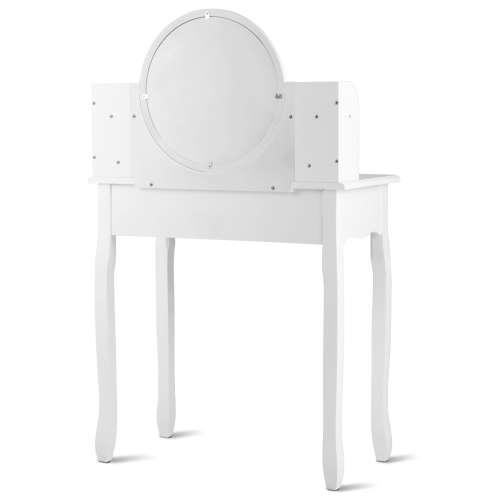 Topbuy Vanity Table Set w/Detachable Mirror & Stool