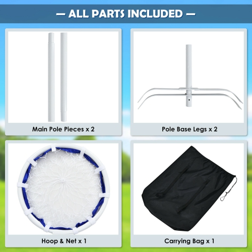 Gymax Outdoor Toss Target Metal Flying Disc Stand w/Storage Bag