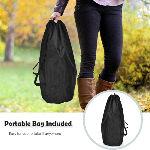 Gymax Outdoor Toss Target Metal Flying Disc Stand w/Storage Bag