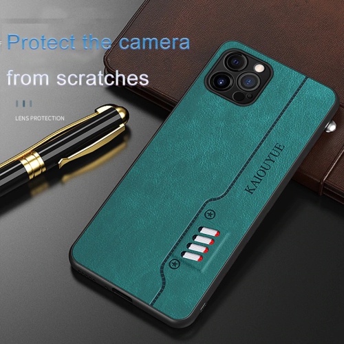 TONDAR  Fashion Leather Texture Shockproof Case Ultra Light Back Cover for Iphone 13 Pro (Green)