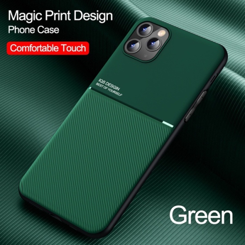 MEDALIN  Slim Leather Magnetic Texture Slim Matte Back Phone Cove Cases for Iphone 13 Pro (Green)