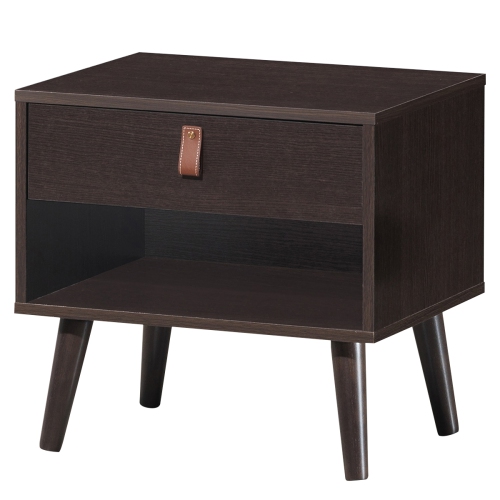 Topbuy Set of 2 Retro Wood Nightstand with Storage Drawer End Table Bedside Table