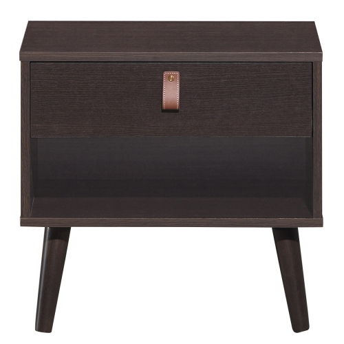 Topbuy Set of 2 Retro Wood Nightstand with Storage Drawer End Table Bedside Table