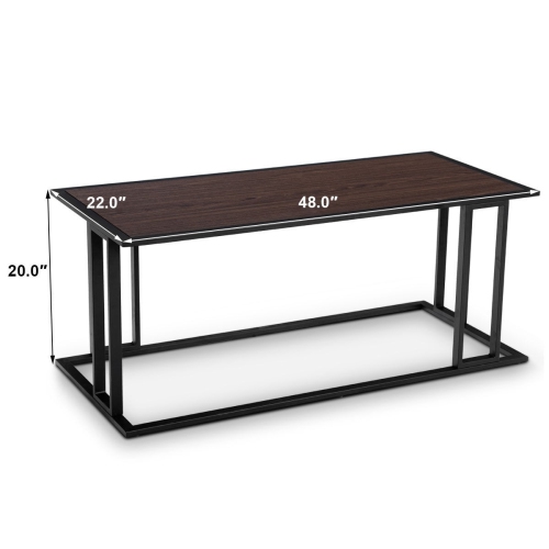 Topbuy Accent End Table Coffee Cocktail Side Sofa Living Room Tea Table Brown