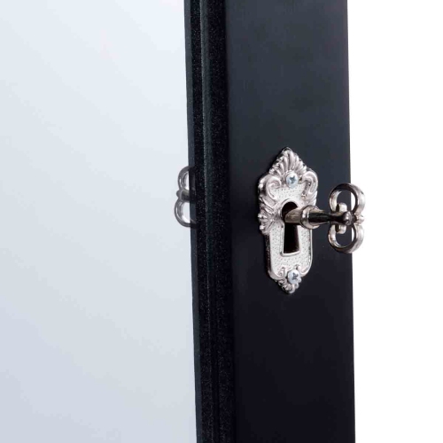 Armoire à bijoux miroir pour armoire à bijoux TopBuy Boîte de rangement à bijoux avec tiroirs, noir