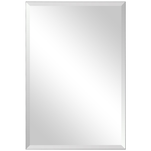Topbuy 24" X 36" Beveled Silver Mirror Frameless Rectangle Mirror Wall Mounted Bathroom Mirror