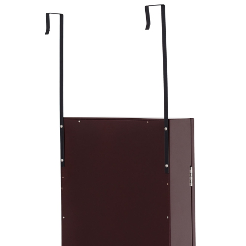Topbuy Wall Door Mounted Mirrored Jewelry Cabinet Standing Vanity Storage Box