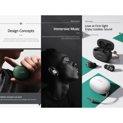 True Wireless Earbuds Bluetooth 5.0 compatible with Android, Apple Airpod, PC. Touch Controls, Super Stereo Bass Sound, 5H Playtime, Noise