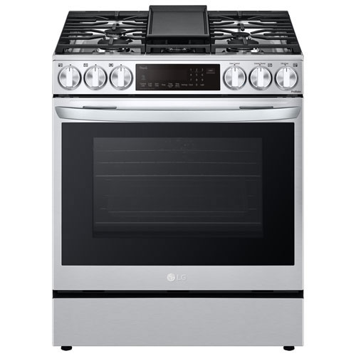 LG 30" True Convection Slide-In Gas Air Fry Range - Stainless - Open Box - Scratch & Dent