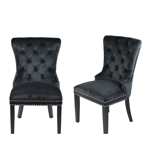 Madrid Black 5Pc Solid Wood Dining Set