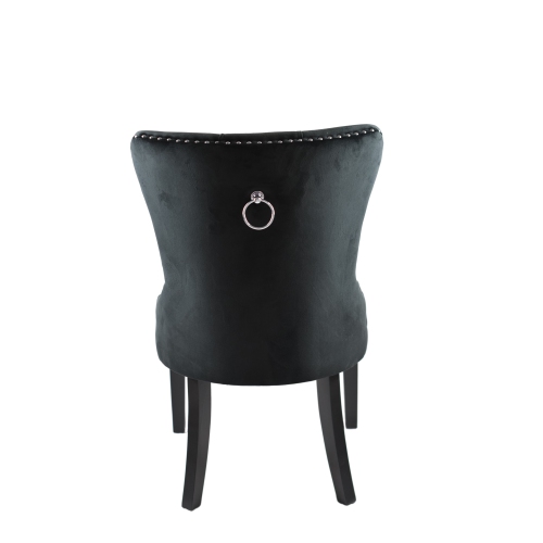 Madrid Black 5Pc Solid Wood Dining Set