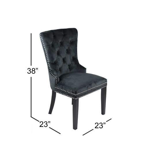 Madrid Black 5Pc Solid Wood Dining Set