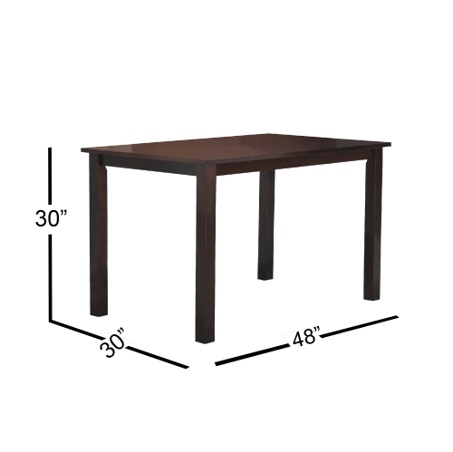 Madrid Dark Grey 5Pc Solid Wood Dining Set