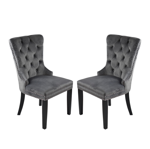 Madrid Dark Grey 5Pc Solid Wood Dining Set