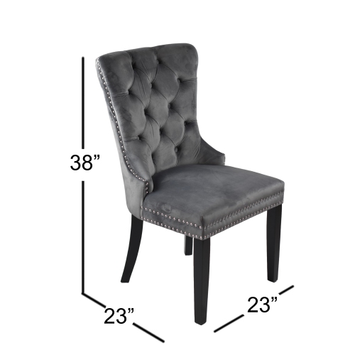 Madrid Dark Grey 5Pc Solid Wood Dining Set