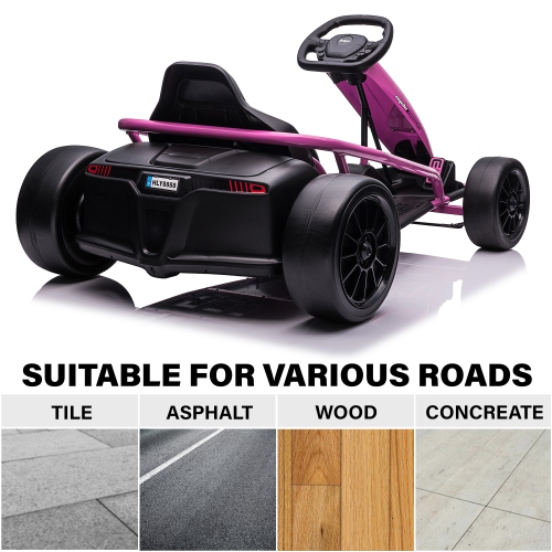 VOLTZ TOYS Electric GoKart, 24V Outdoor Racer Drifter Go Kart Drift Car for Kid and Adult, Upgraded Design