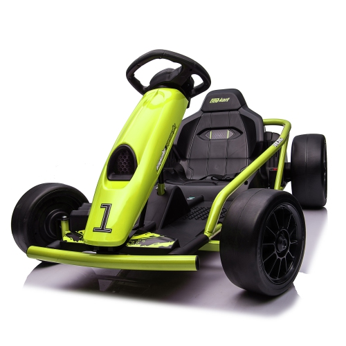 Voiture de course électrique VOLTZ, voiture de dérive Drifter Go Kart 24 V pour  enfants et adultes, conception améliorée (vert)
