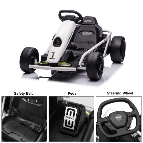 VOLTZ TOYS Electric GoKart, 24V Outdoor Racer Drifter Go Kart Drift Car for Kid and Adult, Upgraded Design