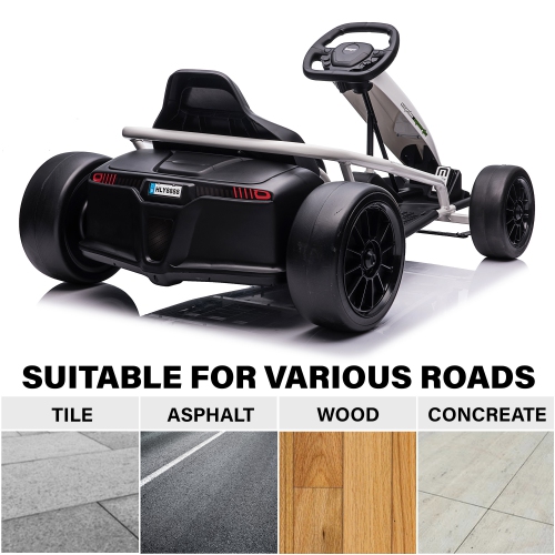 VOLTZ TOYS Electric GoKart, 24V Outdoor Racer Drifter Go Kart Drift Car for Kid and Adult, Upgraded Design