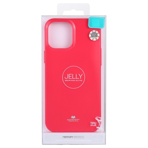 TopSave Goospery Pearl Jelly Slim Thin Rubber Case For Iphone 13(6.1"), Hot Pink