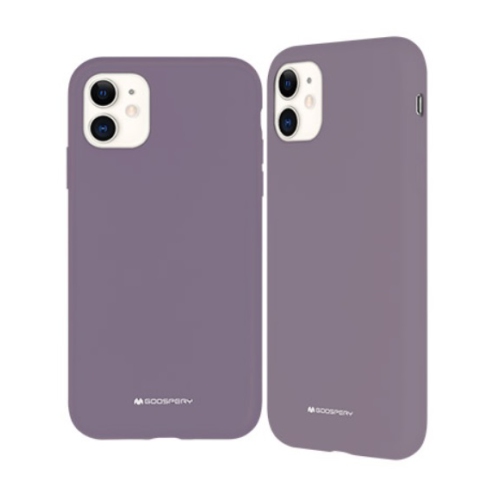 TopSave Goospery Liquid Silicone Rubber Bumper Case with Soft Microfiber For iPhone 13, Purple