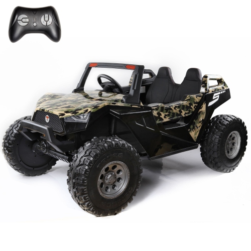 VOLTZ TOYS  24V 2-Seater Ride-On Utv Xl Truck, Realistic Off-Road Dune Buggy w Extra Large Space, Remote Control, Spring Suspension, Led Lighting