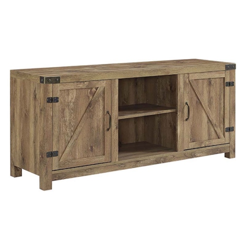 PEMBERLY ROW  58" Barn Door Tv Stand In Barnwood