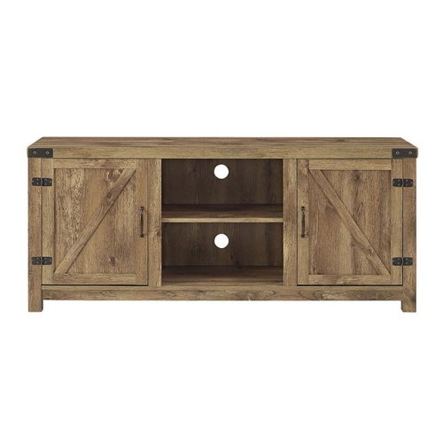 Pemberly Row 58" Barn Door TV Stand in Barnwood