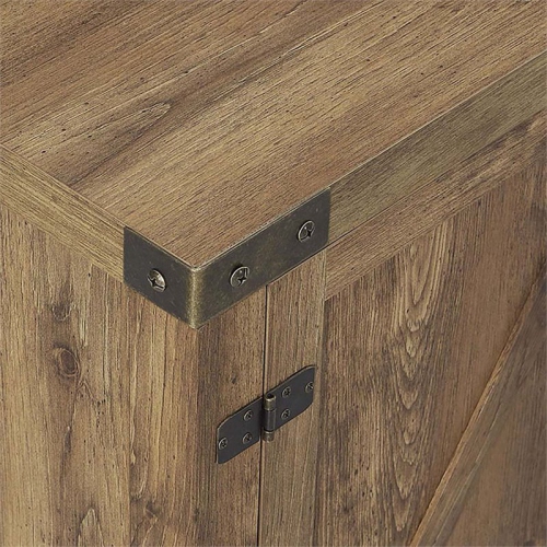 Pemberly Row 58" Barn Door TV Stand in Barnwood